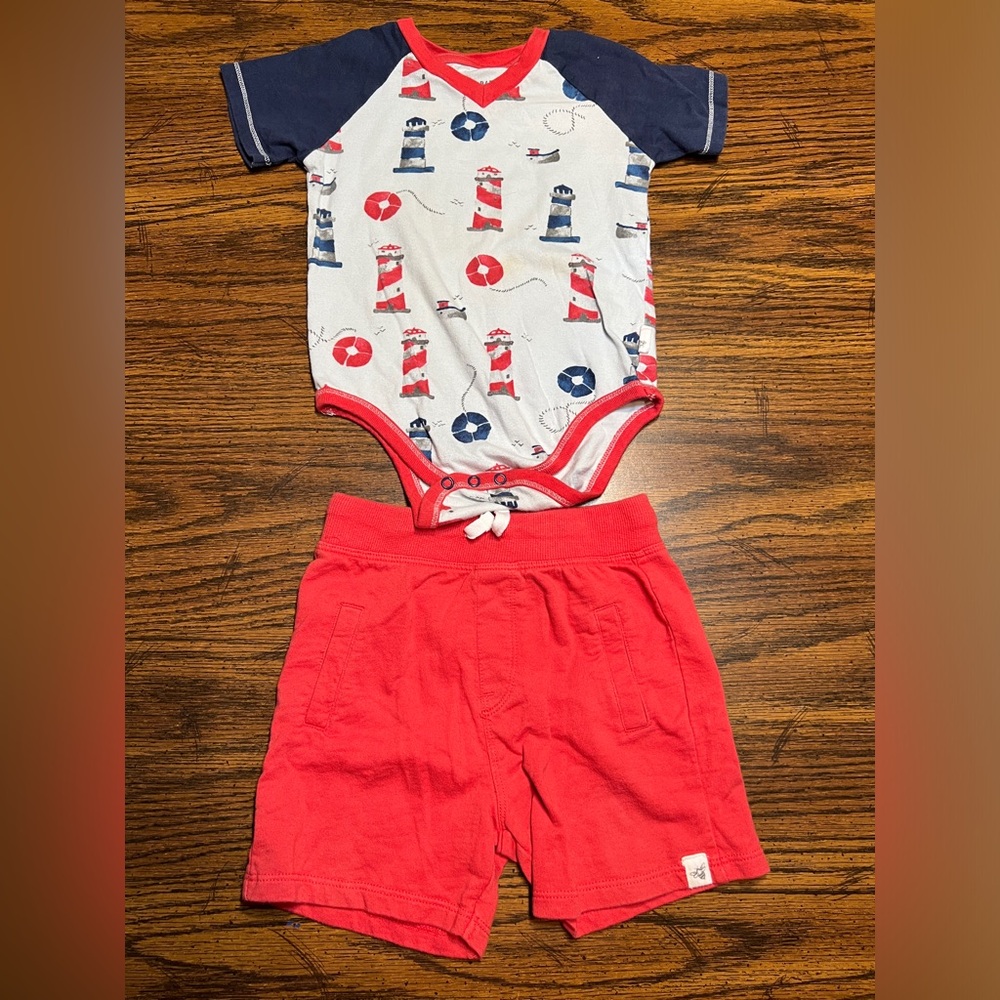 Burt’s bees boys light house matching outfit set 18 months B1G1 50% off